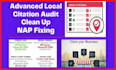 do advanced local citation audit cleanup and nap fixing