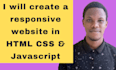 create responsive websites in html CSS javascript nodejs