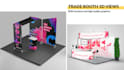 design exhibition stall, booth, kiosk, shop in 3d