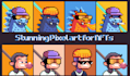 draw pixel art character for your nft collection