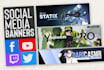 design professional anime and gaming twitch and youtube banners