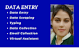 advance experienced in excel data entry, typing work operator ,virtual assistant