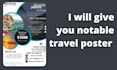 design awesome travel poster and hiring flyer design