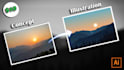 create a beautiful landscape scenery illustration for you