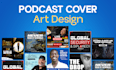design custom podcast cover art with social kit and 3d mockup