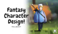 draw a fantasy character design and dnd character art