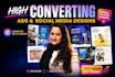 design premium facebook ads, instagram ads, or cover photo