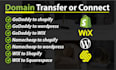 connect or transfer domain to shopify, wix, wordpress, squarespace