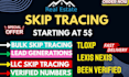 do real estate skip tracing and llc skiptracing