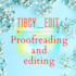 deliver a professionally proofread and edited file