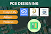 design a pcb for your project in altium, easyeda, and kicad