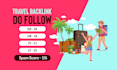add your link with dofollow backlink on travel blog