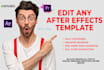 edit after effects and premier pro template