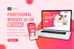 do professional website uiux design in psd, xd or figma