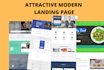 create responsive modern attractive landing page