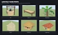 create low poly 3d game props, objects and assets