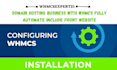 do complete web hosting setup with whmcs, domain registrar