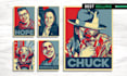 manually draw a personalized political campaign hope style poster