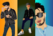draw an awesome digital cartoon vector portrait of full body
