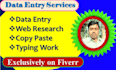 do data entry, data management and data collection copy past