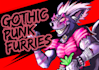 make a gothic punk furry illustration