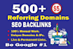 build 500 referring domains SEO backlinks