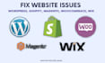 fix your wordpress, magento, shopify, woocomerace, wix bugs
