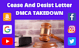 send dmca takedown notices to remove professional copyright infringement