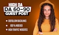 high quality guest post on da 50 websites with SEO backlinks