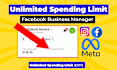 create unlimited spending limit facebook business manager or ads account