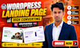 design or redesign wordpress landing page with elementor pro