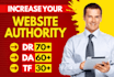 increase domain rating dr ahrefs domain authority da tf
