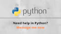 help in development, scripting, data analysis in python