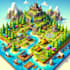 create custom 3d low poly map or scene, environments, low poly game assets