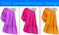 do color correction, color change, color matching any images