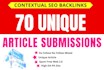 do 70 high quality article submission