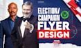 design urgent political campaign flyer, poster for election