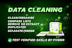 do excel data cleaning, organize, compare, extract or remove duplicates, format