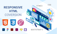 convert PSD to responsive HTML, bootstrap 5