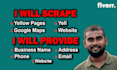 scrape google maps, yellow pages, yell, website  email list of UK, USA, germany
