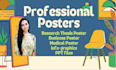 make all sorts of posters professional, research, and business posters
