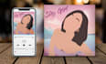 create flat cartoon album cover art or album art