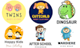 design cute logo for babies and kids