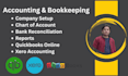 set up, clean up, do reconcile in quickbooks online , xero
