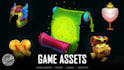create detail 2d game assets, icons, props and UI object