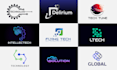 make tech startup, cyber, software and technology logo
