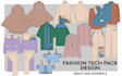 create fashion technical sketch and tech pack