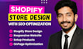 do shopify store design, shopify website with onpage SEO