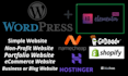 design your nonprofit,ecommerce wordpress website on namecheap hostinger godaddy