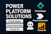 develop, custom powerapp in powerapps, power automate, and power bi apps